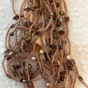 Beaded open ended necklace